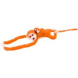 Plišana igračka majmun s bebom - 90 cm - narančasti | Shoptok.si