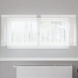  Čipkasta zavjesa sa zavjesama Cvjetni Bijela 200 x 80 cm Poliester | shoptok.hr