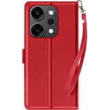 AVIZAR Denarnica etui za Oppo Reno 14 / 14F / 14 FS z zapestnim trakom, Rdeča, (5000189420) | Shoptok.si