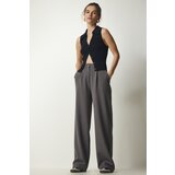 Happiness İstanbul Women's Gray Pleated Woven Trousers Cene