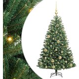 vidaXL Umetno Zložljivo Božično Drevo Zelena 120 cm PVC in kovina | Shoptok.si