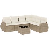  7-dijelni set vrtnih sofa od poliratana s jastucima bež | shoptok.hr