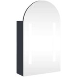  Kupaonski ormarić s ogledalom LED lučni sivi 42 x 13 x 70 cm | shoptok.hr