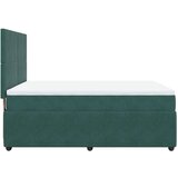vidaXL Box spring postelja z vzmetnico temno zelen 140x190 cm žamet, (21306751) | Shoptok.si