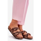 Boto Ladies Slippers With Clear On Cork Sole Leopard Brown Sercele | ePonuda.com