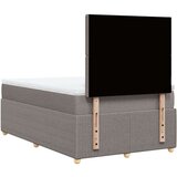 vidaXL Krevet s oprugama i madracem smeđesivi 120 x 190 cm od tkanine | shoptok.hr