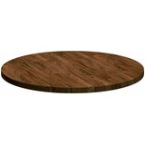  Gornji dio stola Tamno smeđa Ø 80 x 2,5 cm Čvrsto Hrastovo Drvo | shoptok.hr