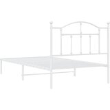  Metalni okvir za krevet s uzglavljem bijeli 100x190 cm | Eponuda.ba