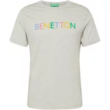 United Colors Of Benetton Majica svijetloplava / žuta / siva / zelena