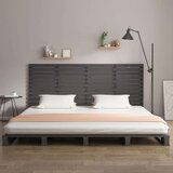  Stensko posteljno vzglavje sivo 156x3x91,5 cm trdna borovina, (20736947) | Shoptok.si