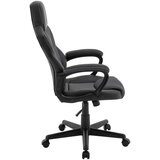 XORA GAMING STOL umetna masa, tekstil siva, črna | Shoptok.si