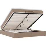 vidaXL Otomanski posteljni okvir z vzmetnico kapučino 160x200 cm, (21610814) | Shoptok.si