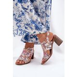 Boto Cutout Women's Sandals On Heel Multicolor Tosine | Shoptok.si