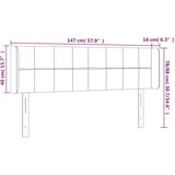  Uzglavlje crno 147x16x78/88 cm baršunasto | shoptok.hr