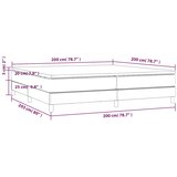  Krevet s oprugama i madracem plavi 200 x 200 cm od tkanine | shoptok.hr