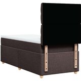 vidaXL Box spring postelja z vzmetnico temno rjava 90x200 cm blago, (21291759) | Shoptok.si