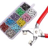 INF 20 kompletov pritiskačev s kleščami za šivanje in obrt 9,5 mm MultiColor, (21247001) Cene