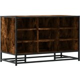 vidaXL Klop za čevlje dimljen hrast 84x40x53,5 cm inž. les in kovina, (22013715) | Shoptok.si