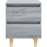  Noćni ormarić s masivnim nogama boja hrasta sonome 40x35x50 cm | shoptok.hr