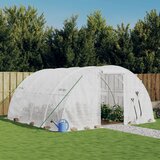  Rastlinjak z jeklenim okvirjem bel 16 m² 4x4x2 m Cene
