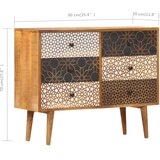  Komoda s otisnutim uzorkom 90 x 30 x 70 cm masivno drvo manga | shoptok.hr