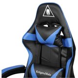 Krüger&Matz Gaming stol Kruger&Matz Warrior GX-150, črno-modre barva | Shoptok.si