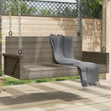 vidaXL Gugalna klop siva 119x56x48 cm poli ratan Cene