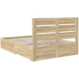  Krevetna konstrukcija s ladicama Sonoma hrast 140 x 190 cm | shoptok.hr