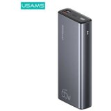 Usams zunanja baterija powerbank 30.000 mAh US-CD165 Quick Charge / PD 65W z LCD-jem / 3x izhod - črn | Shoptok.si