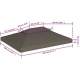 Pokrov za sjenicu s 2 razine 310 g/m² 4 x 3 m smeđe-sivi | shoptok.hr