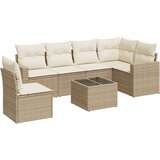  7-dijelni set vrtnih sofa od poliratana s jastucima bež | shoptok.hr