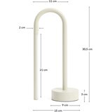 Kave Home Slonokoščena kovinska LED namizna svetilka (višina 30 cm) Bow – | Shoptok.si
