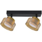 Brilagi LED RGB prigušiva ugradna spot svetiljka AURA LUX 2xGX53/14W/230V Wi-Fi Tuya crna/zlatna | Eponuda.com