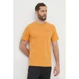 Peak Performance Bombažna kratka majica moški, oranžna barva