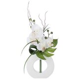 Atmosphera UMJETNO CVIJEĆE U VAZI ORHIDEJA 44CM PE/PES BIJELA | shoptok.hr