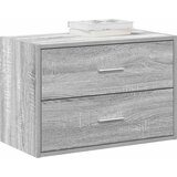  Ormarić s 2 ladice boja hrast 60x31x40 cm konstruirano drvo Siva Cene