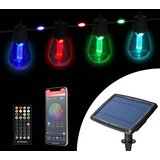 Garden of Eden LED bluetooth solarni niz v obliki žarnic 84 RGB LED + 15 toplo / hladno belih LED 15m Cene
