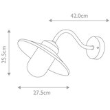 Elstead Lighting Elstead Klampenborg Zunanja kupolasta stenska svetilka z 1 lučjo, črna, IP44, E27, (22100148) | Shoptok.si