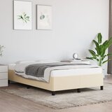  Okvir kreveta bez madraca krem 120 x 200 cm od tkanine | shoptok.hr