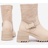 Resti Cream Women's Tedica Flat Heel Boots | ePonuda.com