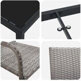 vidaXL Set vrtnih blagovaonskih stolica siva poliratan | shoptok.hr