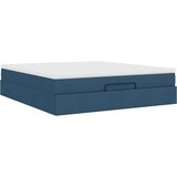 vidaXL Otomanski krevet s madracem plavi 160x200cm od tkanine | shoptok.hr