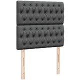 vidaXL Otomanski posteljni okvir z vzmetnico siv 100x200 cm blago | Shoptok.si