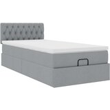  Okvir kreveta s madraca svijetlosivi 100x200 cm od tkanine | shoptok.hr