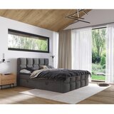 XORA POSTELJA Z VZMETNICO 160 cm x 200 cm , tekstil temno siva | Shoptok.si