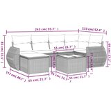 vidaXL 7-dijelni set vrtnih sofa od poliratana s jastucima crni | shoptok.hr