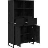  Kreveta 2 pcs Crni hrast 81 x 36 x 150.5 cm Konstruirano drvo | shoptok.hr