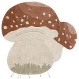 Lorena Canals Opečnato oranžna/kremno bela pralna/ročno tkana bombažna otroška preproga 120x120 cm Boletus – Cene