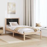  Konstrukcija postelje Črna 80 x 190 cm Masivno borovo les, (5000101561) | Shoptok.si