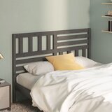 Maison Chic posteljno vzglavje - vzglavna omarica - nočna omarica sivo 156x4x100 cm trdna borovina, (21705783) | Shoptok.si